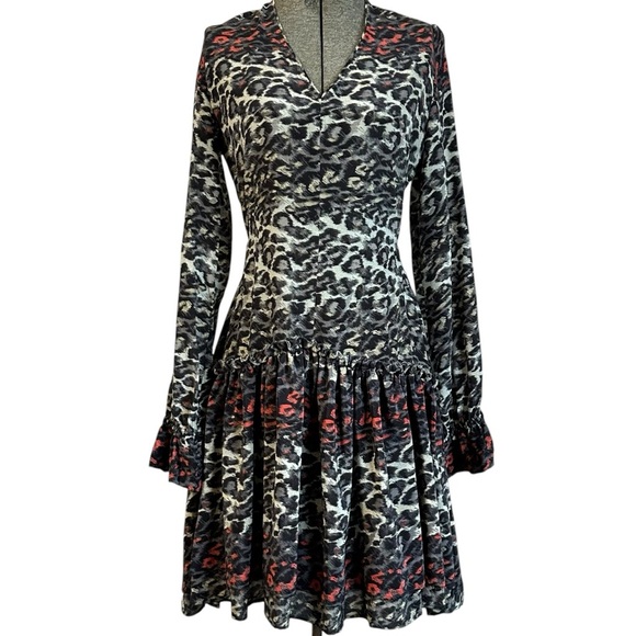 ALL SAINTS ALIA JUBA SILK RELAXED MINI DRESS SIZE SMALL - Picture 4 of 16